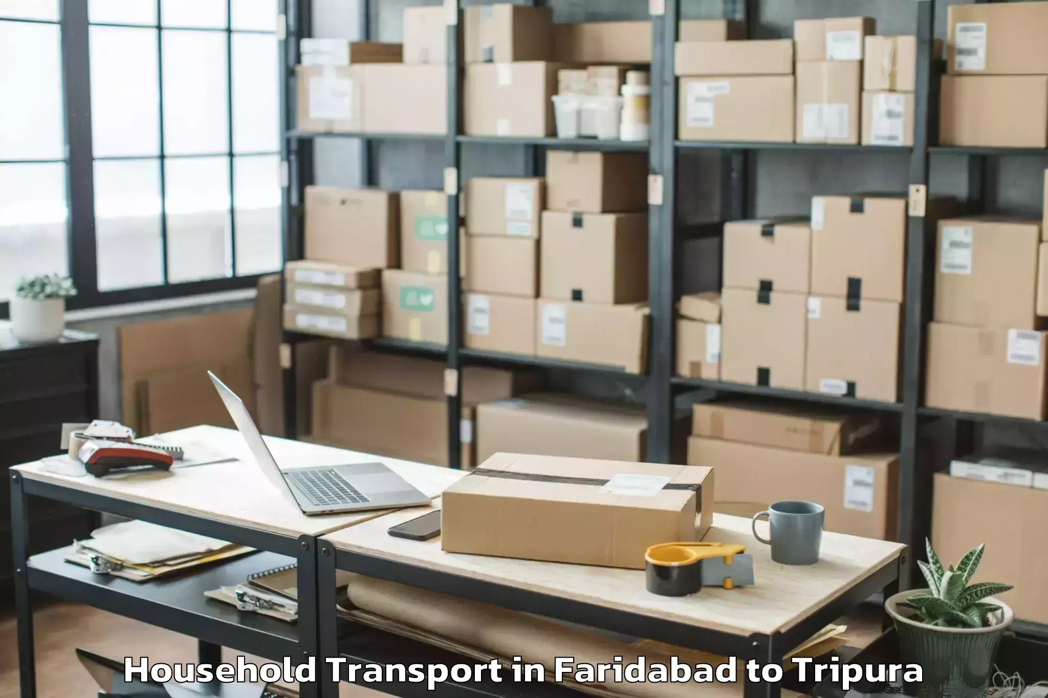 Faridabad to Amarpur Gomati Household Transport Booking